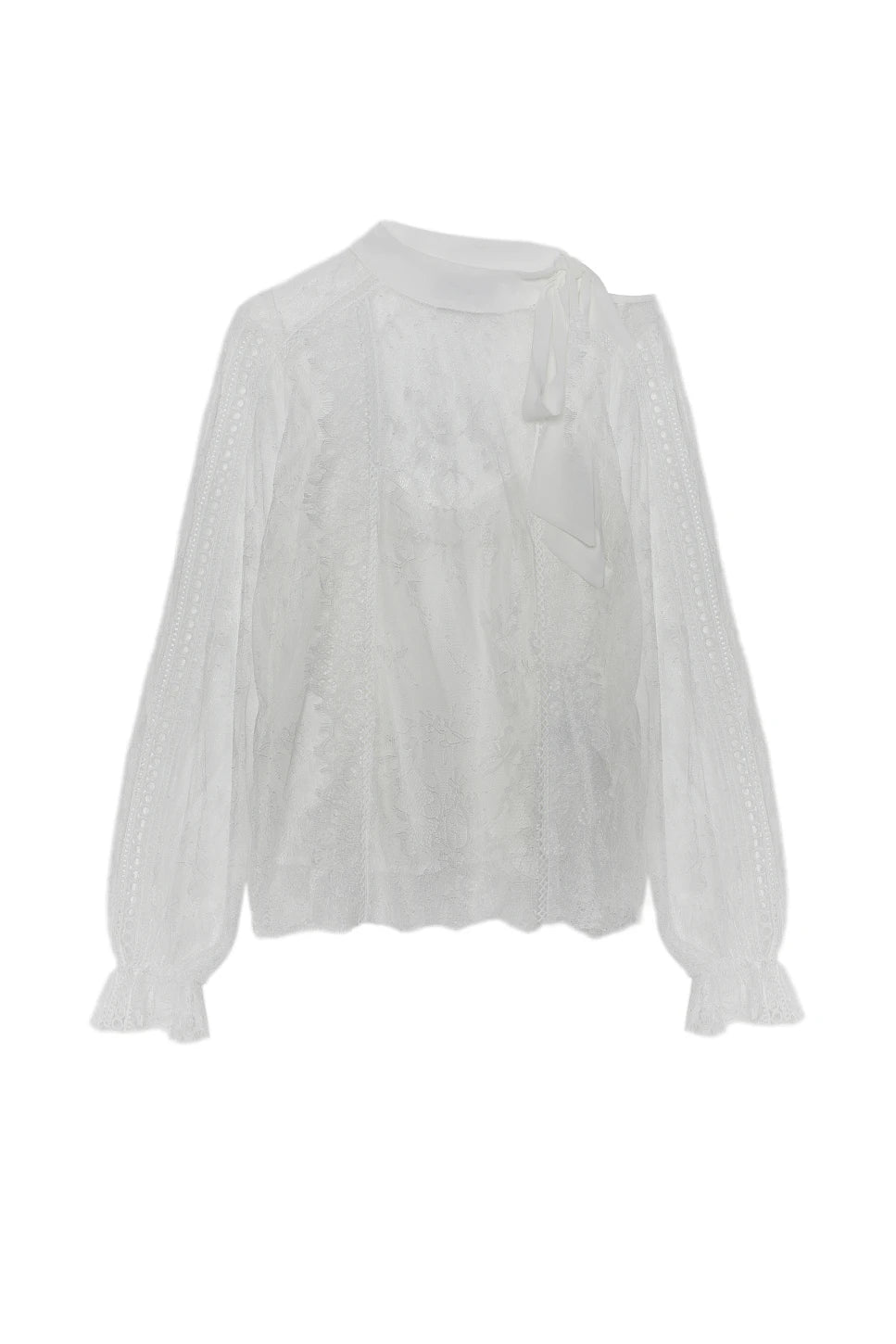 BLUSA TRANSPARENTE ENCAJE