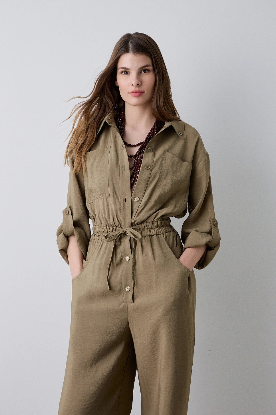 JUMPSUIT SHIRT CAQUI