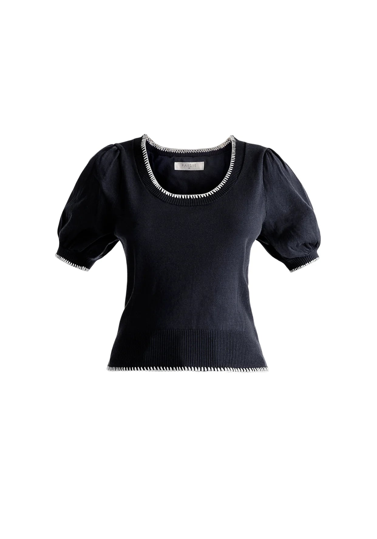 BLUSA CON PESPUNTES EN CONTRASTE